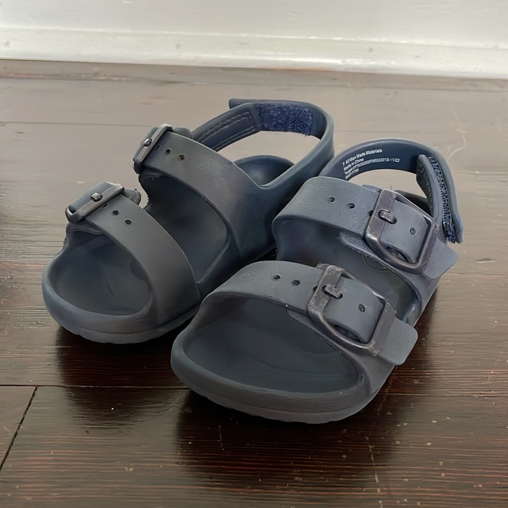 Cat & Jack Target Toddler Boy / Kids Sandals In Gray Blue, Size Toddler 7/8 - Picture 2 of 6